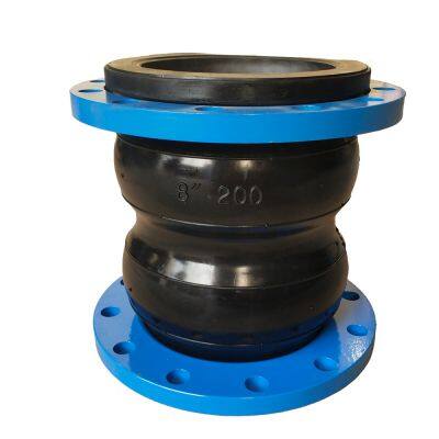 DN200 Single and Double Ball Corrosion Resistant Oil Resistant Flange Rubber Soft Joint Rubber Expansion Joints