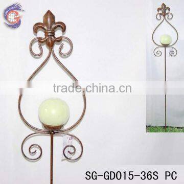 metal decorative garden stakes with glow in the dark decoration