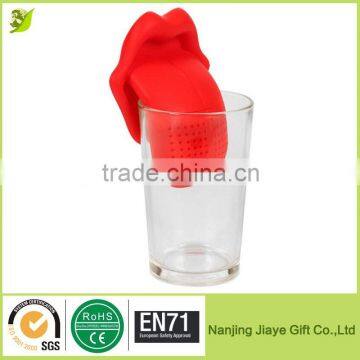 Silicone Red Tongue Mesh Tea Infuser for Mugs