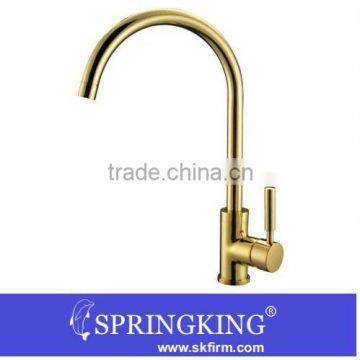 Dual-handle Luxury Gold plated Bathroom tap Good Antique Mixer Basin/kitchen mixer