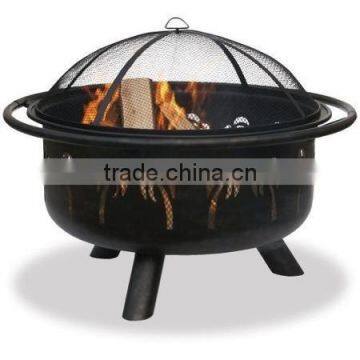 Outdoor garden palm tree iron steel fire pit