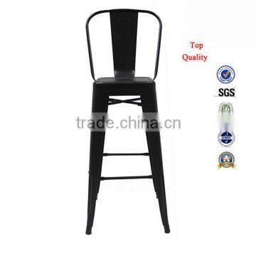 Black Color High Back Used Commercial Bar Stool High Dining Chairs photo-3