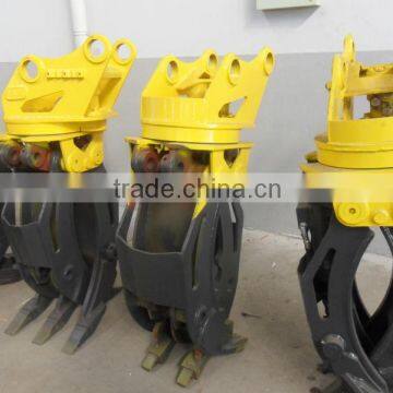 Rotating Rotary Wood Log Stone Grapple for Hyundai Doosan CAT Excavator