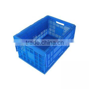 Plastic foldable crate hinged lid totes