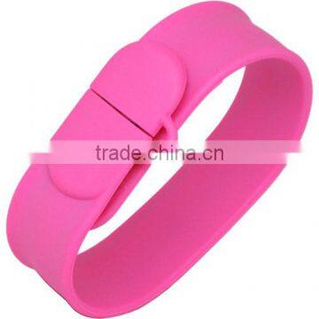 Hot selling silicone wristband pendrives 64GB