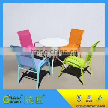 colorful outdoor stackable metal kids sling chair