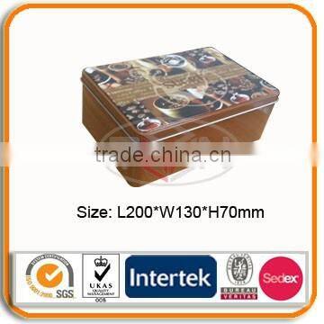Tin Metal Box with Hinge