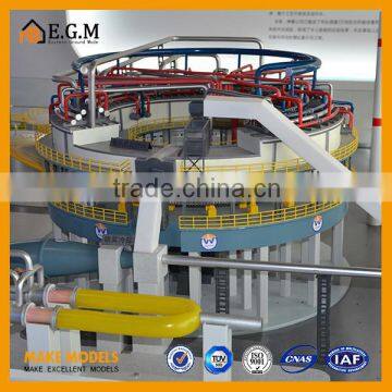 1:50 Rotating Bed Pyrolysis Technology Equipment Model