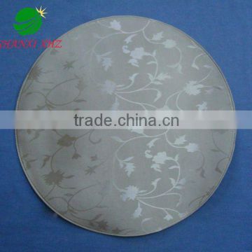 Grey flower design plastic polyester doily