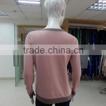 Women Crew Neck Long Sleeve Jersey Knit Pullover Sweater 2016 Fall/winter Viscose/nylon/wool photo-2