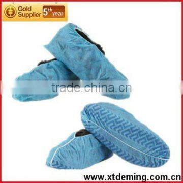 Blue Disposable Anti-slip Shoe Cover with Elastic in FDA,CE,ISO13485 Standard