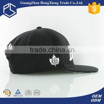 High Quality Black Custom Black 3D Embroidered Snapback Hats photo-3