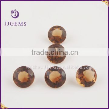 8mm round smoky fake glass diamond for sale