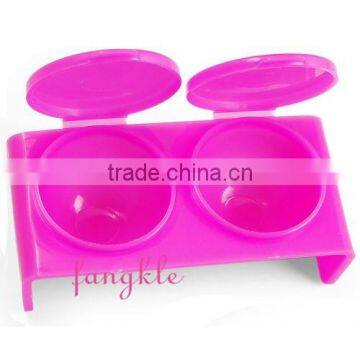 nail dappen dish for nail art double plastic