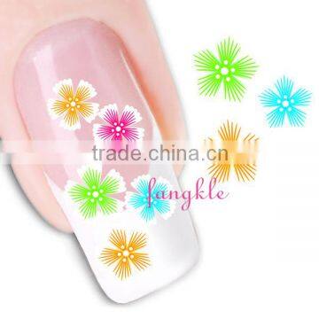 Hotselling flower nail art decals water tranfer