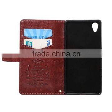High Quality PU Leather Case for Sony Xperia X Flip Case With Card Slot KDS Sheep Grain Leather Wallet Cover MT-5812 photo-2