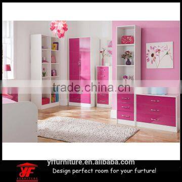 2016 latest modern wooden furniture Luxury expensive kids bedroom set