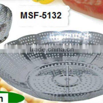 foldable stainless steel steamer for food and vegetable 20-30cm