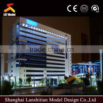 high level commercial building model with led light for office building
