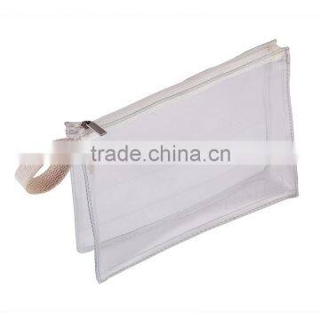 Sewing transparent PVC zipper packaging bag