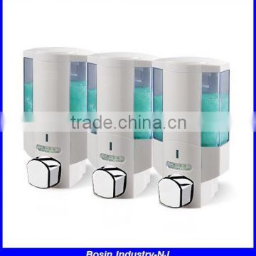 shower wall manual liquid triple soap dispenser