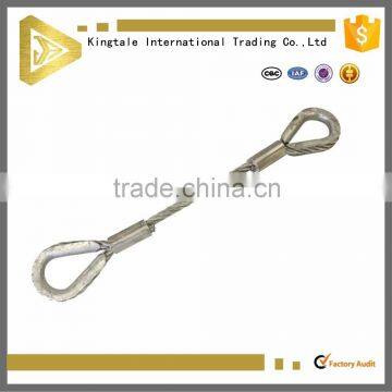 Heavy Duty 7x7 galvanized steel wire ropesling with two eyes