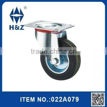 Steel rubber european caster