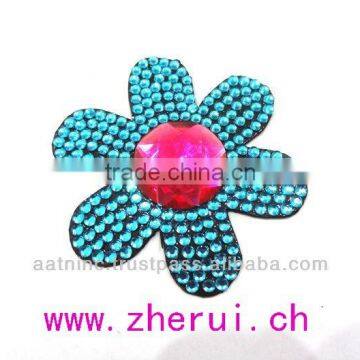 Fashion Colourful Bling Rhinestone Flower Finger Ring photo-3
