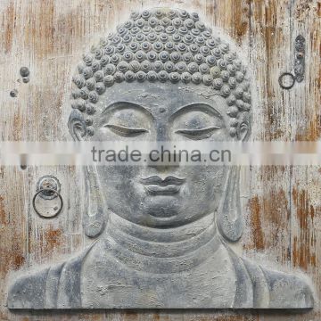 Handpainted Imperatorial Canvas Board Relief Buddha Painting