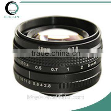 5MP 43mm Format F-mount Manual Iris 28mm Fixed Focus Industrial Lens
