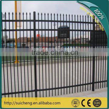 2015Hot sale high security galvanized and pvc coated steel palisade fencing(Guangzhou Factory)