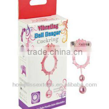 Ball Banger Cock Ring 2 balls + Vibe Sex Products