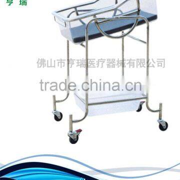 Acrylic tilting hospital baby trolley / baby crib