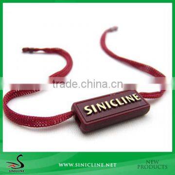 Sinicline Gold Stamping Logo Seal Tags With 0.5cm Width Cord