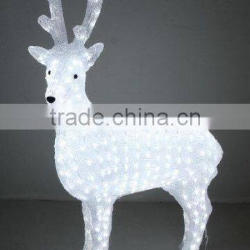 led christmas reindeer light with sleigh light