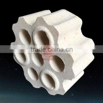 High Temperature Fireproof High Alumina Refractory porous checker brick for hot blast furnace