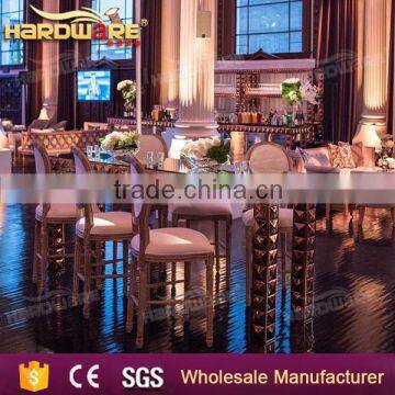 Rose Gold Stainless Steel Wedding High Table Square Banqet Stand up Table Quality Choice photo-2