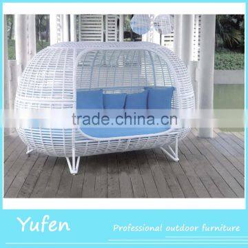 House shape rattan outdoor furniture sofa bed for sale