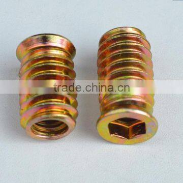 Countersunk hex internal and external tooth nut, furniture embedded nuts, children bed sofa T nut, M6M8M10