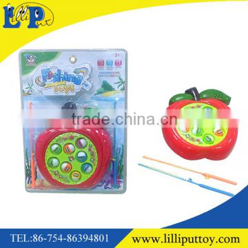 Interesting B/O apple fishing toy with music