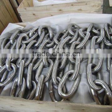 Stainless steel link chain in good argon-arc welding , 8mm long link with length of 200 meters