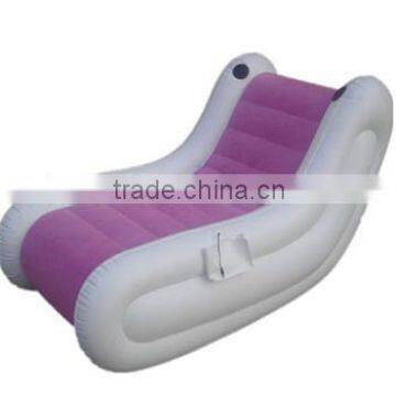 Inflatable flocking sofa/music chair/inflatable music flocking chair