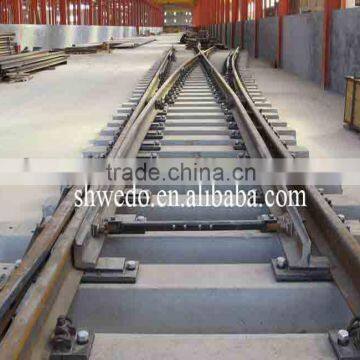 railway switches with monoblock crossing