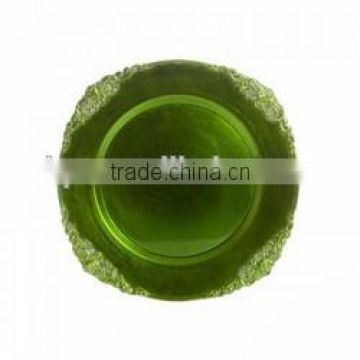 Green Wedding Plastic Charger Plates