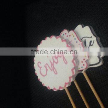 Top quality hot-sale round bamboo fruit pick,custom-tailor,Color printing