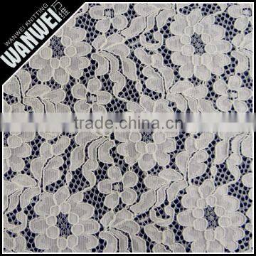 fashion design fabrics lace bright color white french lace fabric for wedding dress 2013