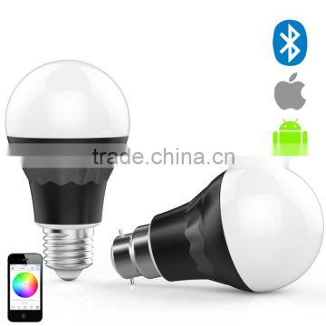 Music Alarm Group Bluetooth App Controlled Multi-Coloured Smart LED Bulb Bayonet B22