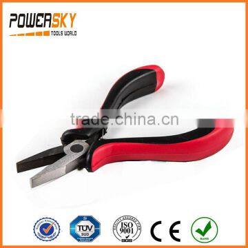 4.5" Mini Flat Nose Pliers with Rubber Handles