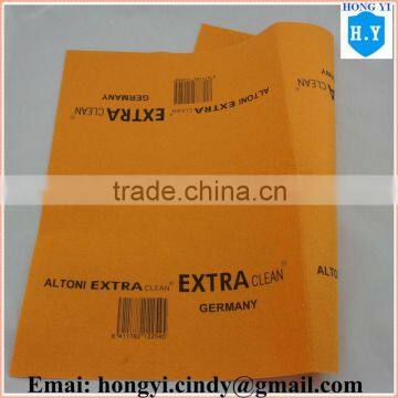 80%viscose, 20%polyester 50x70cm Logo Printed Germany Nonwoven Orange Super Absorbent Cloth for Floor Celaning Use photo-5