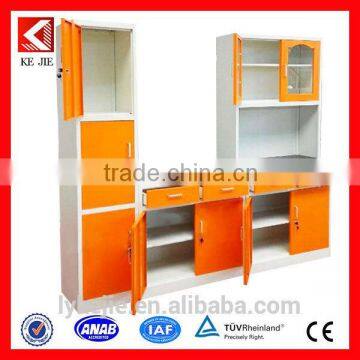 Dubai Hot-sellling glass door display cabinet glazed stainless steel cabinet in kitchen